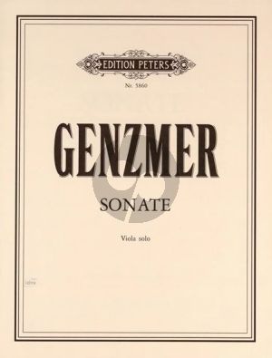 Genzmer Sonata GeWV 185 Viola solo (1957)