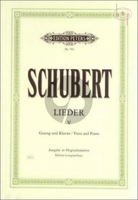 Lieder Vol.5 Gesang Original Ausgabe und Klavier