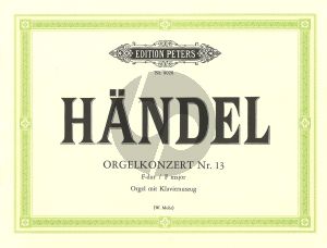 Handel Konzert Nr.13 F-Dur Orgel mit Klavierauszug