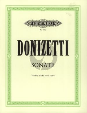 Donizetti  Sonate g-moll Violine[Flote] und Harfe (Erstausgabe Meylan)