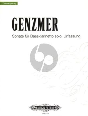 Genzmer Sonate GeWV 202 Basklarinet Solo (1984 Urfassung) (Renate Rusche)