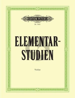 Album Elementarstudien Violine Peters-Violinschulwerk (Herausgegeben von Ulfert Thiemann)