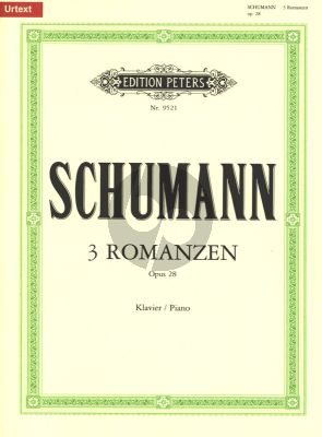 Schumann 3 Romanzen Op.28 Klavier (neu durchgesehen von Rüdiger Bornhöft, mit Revisionsbericht) (Urtextausgabe)