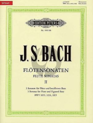 Bach J.S. Sonaten Vol.2 No.4 - 6 BWV 1033-1034-1035 fur Flöte und Bc (Hampe/Eberth) (Peters Urtext)