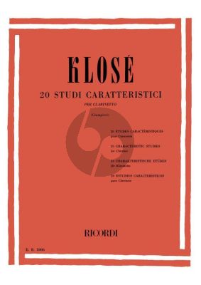 Klose 20 Characteristic Studies (Clarinet)