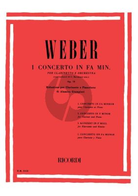 Weber Concerto No.1 Op.73 f-minor Clarinet-Piano (Alamiro Giampieri)