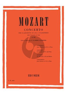 Mozart Concerto A-major KV 622 (Bb Clarinet) (Giampieri)