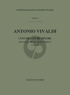 Vivaldi Concerto d-minor RV 541 Violin-Organ-Strings-Bc (Score) (edited by F. Malipiero)