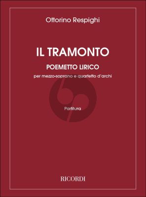 Il Tramonto Mezzo-Soprano with String Quartet