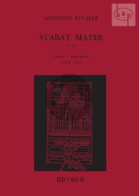 Stabat Mater RV 621 Alto Voice-Strings-Bc (Vocalscore)