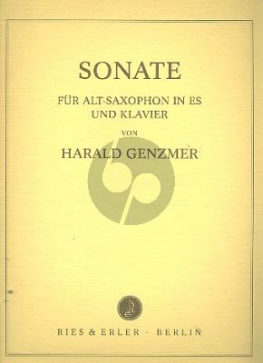 Genzmer Sonate GeWV 249 Altsaxophon und Klavier (1985)