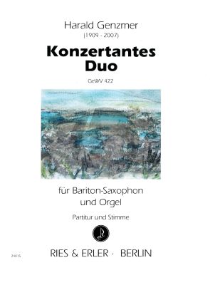 Genzmer Konzertantes Duo GeWV 422 Baritonsaxophon met Orgel