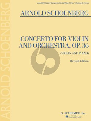 Concerto Op. 36 Violin and Orchestra Edition for Violin and Piano