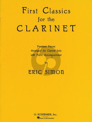 First Classics for the Clarinet for Clarinet (Bb) and Piano