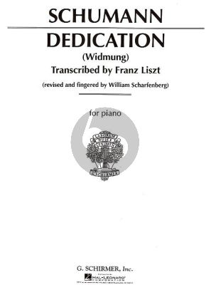 Schumann Dedication (Widmung) Piano solo (transc. F. Liszt)