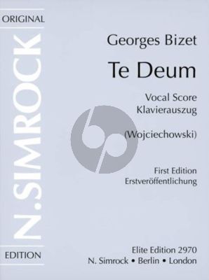 Bizet Te Deum Soli-Choir and Orchestra Vocal Score (Latin) (Edited by Johannes Wojciechowski)