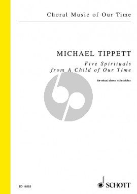 Tippett 5 Spirituals SSAATTBB with soloists with Piano for rehearsal only (from A Child of our Time)