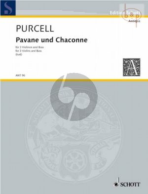Purcell Pavane and Chaconne (3 Violins-Bass) (Score/Parts)
