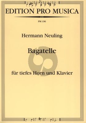 Neuling Bagatelle fur Tiefes Horn und Klavier