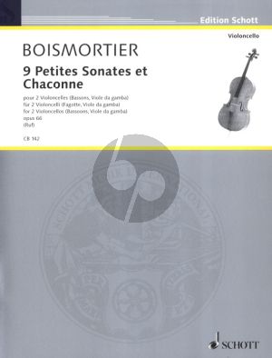 Boismortier 9 Petites Sonates & Chaconne Op. 66 fur 2 Violoncellos (Hugo Ruf)