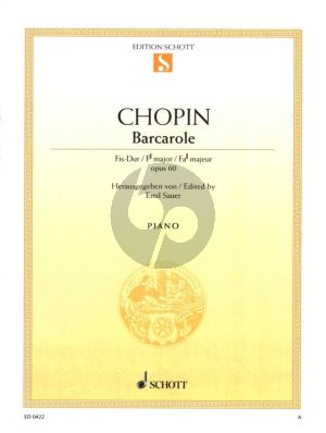 Chopin Barcarolle F-sharp major Op. 60 Piano (Emil Sauer)