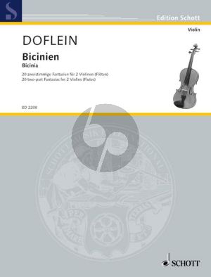 Bicinien (two-part Fantasias from around 1600) (edited by E.Doflein) (Grade 2 - 3)