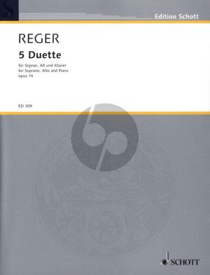 reger 5 Duette op.4 Sopran und Altstimme mit Klavier