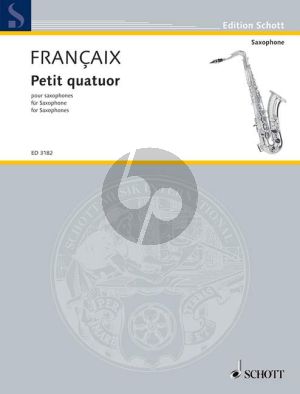 Francaix Petit Quatuor 4 Saxophonen (SATB) (1935) (Stimmen)