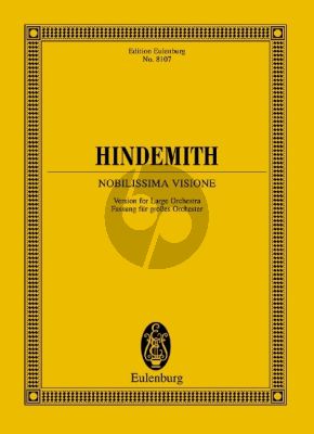 Hindemith Noblissima Visione (Fassung grosses Orchester) Studienpartitur (Luitgard Schader)