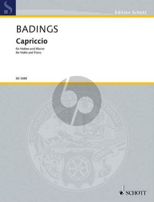 Badings Capriccio (1936) for Violin and Piano (Grade 5 - 6)