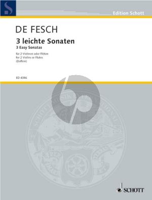 Fesch 3 Easy Sonatas 2 Violinen oder Flöten (Doflein) (Score) (Grade 3)