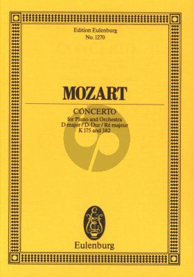 Mozart Klavierkonzert No.5 Kv 175 mit Rondo D-Dur KV 382 Taschenpartitur