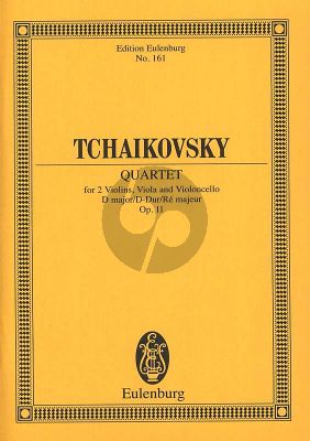 Tchaikovsky Streichquartett No.1 Opus 11 D-dur CW 90 (Studienpartitur)