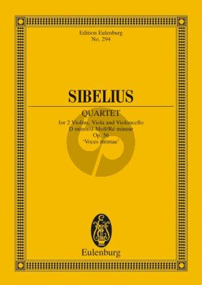 Sibelius Streichquartett d-moll Op.56 "Voces Intimae" (Studienpartitur)