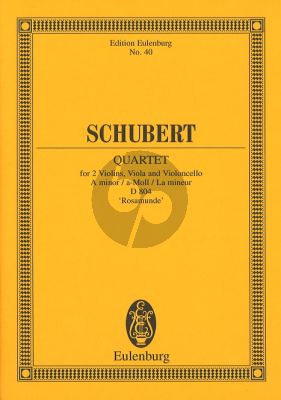 Schubert Streichquartett a-moll Op.29 (D 804) (Rosamunde) (Taschenpartitur)