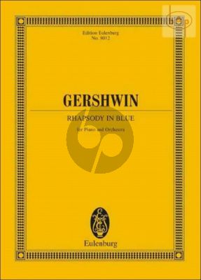 Gershwin Rhapsody in Blue Piano and Orchestra Study Score (Schmidt / Grofé