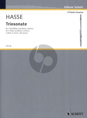 Hasse Triosonate No.1 e-moll for 2 Flutes[Violins] and Bc (Herausgeber Hugo Ruf)