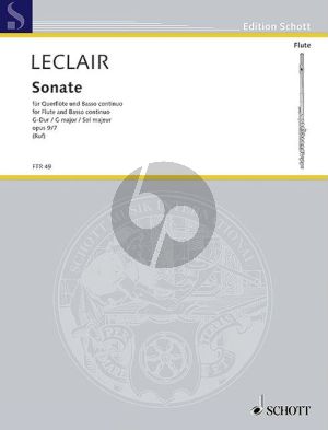 Leclair Sonate G-dur Op. 9 No. 7 Flöte und Bc (Hugo Ruf)