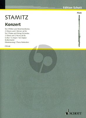 Stamitz Konzert G-dur fur 2 Floten und Klavier (Herausgegeben von Walter Lebermann und Vilmos Leskó)