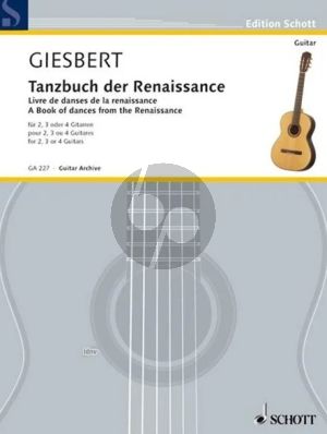 Tanzbuch der Renaissance 2-3-4 Gitarren (F.J. Giesbert)