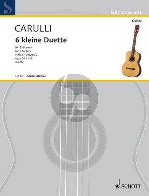 Carulli 6 Little Duets Op.34 Vol.2 2 Guitars (Walter Götze)