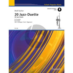 Escher 20 Jazz Duette Vol.1 (mit rhythmischen Vorübungen für Anfänger) 2 Trompeten