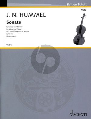 Hummel  Sonate Es dur Op.5 nr.3 Viola-Klavier