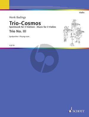 Badings Trio Cosmos No.3 3 Violinen (Spielpartitur)