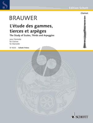 Brauwer Etudes de Gammes tierces et arpeges (Studie van toonladders, tertsen en harpslagen) Klarinet