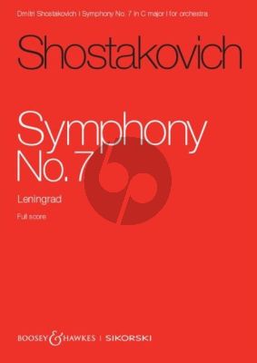 Shostakovich Symphonie No. 7 Op. 60 'Leningrad' Studienpartitur