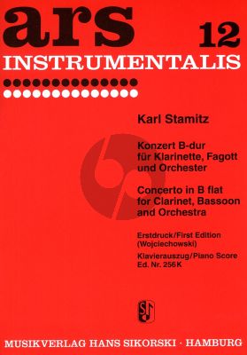 Stamitz Konzert B-dur fur Klarinette in B, Fagott und Klavier (Herausgeber Johannes Wojciechowski)