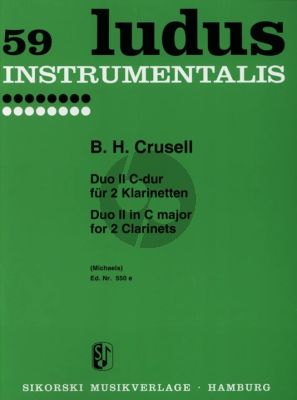 Crusell Duo No.2 C-dur for 2 Clarinets (Edited by Jost Michaels)