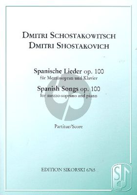 Spanische Lieder Op.100 Mezzo-Sopr.-Piano