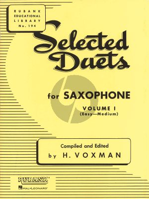 Voxman Selected Duets for Saxophone Vol.1 (Easy-Medium)